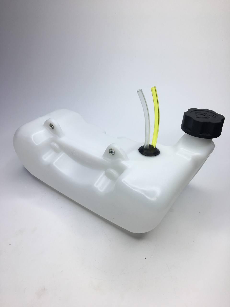 Паливний бак (бензобак) мотокоси в зборі бічний (кріплення на 2 болта), фото 1