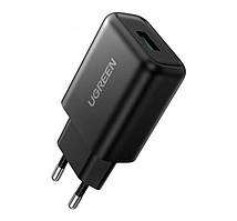 Мережевий зарядний пристрій Ugreen CD122 18 W USB QC 3.0 Charger Black