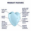 Вібратор вакуумний кліторальний Satisfyer Cutie Heart Blue, фото 8