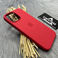 Чехол Silicone case с Magsafe для Iphone 13 Pro Max с анимацией без швов закрытым низом 9. Красный (Red)