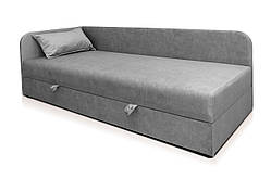 Ліжко односпальне з нішею для білизни "Ліра" Сірий