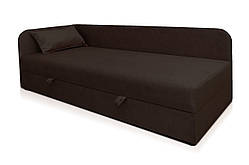 Ліжко односпальне з нішею для білизни "Ліра" Чорний