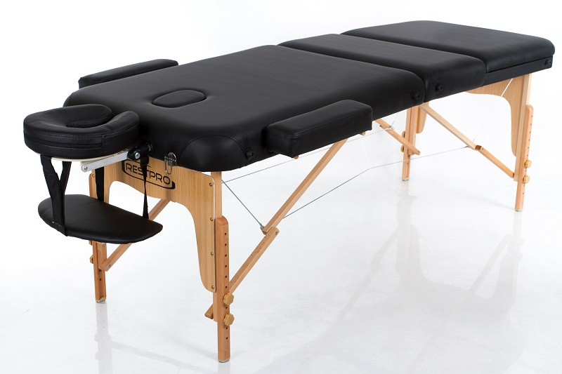 Restpro vip 3 чорний переносний масажний стіл (кушетка)