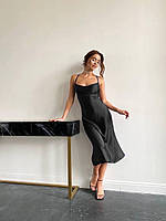 Женское платье в бельевом стиле Цвет серый черный пудра фисташка Размер 42-44 44-46