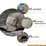 Кепка тактична армійська 54-60 см війна для полювання риболовлі страйкбола камуфляж ACU DESERT, фото 6