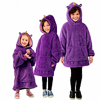 Дитяча товстововка-гават плед трансформер  з капюшоном і рукавами Hugle Pets Hoode