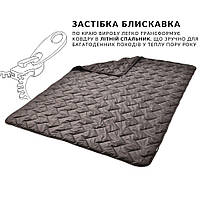 Ковдра-спальник на блискавці Турист TM IDEIA зі блискавкою 140х190 см коричневий, фото 4