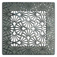 Вентиляційна решітка Вентс Art-Deco Flora Сіре Сяйво Дізайн Серія