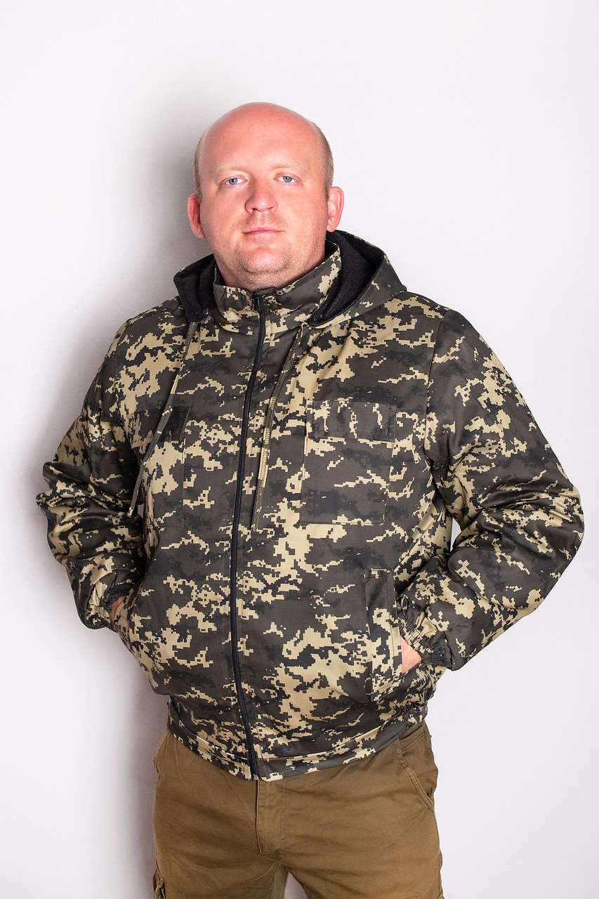 Камуфляжна Куртка Піксель 46-58р з утеплювачем, фото 1