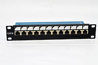 Патч-панель 10 ", 12xRJ-45 FTP, кат. 6, екранована