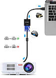 Кабель перехідник/адаптер з HDMI на VGA 1080P для ПК/ноутбука/монітора/проєктора/HDTV/Xbox Essager чорний, фото 4