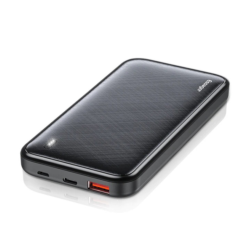 Повербанк/Power bank 10000 mAh зі швидким заряджанням 20W PD/QC3.0 з USB/Type C/Micro Essager чорний (GS-60946), фото 1