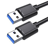 Подовжувач 1 метр USB 3.0 AM-AM/тато-тато до 5 Гбіт/с Essager чорний (GS-59822)