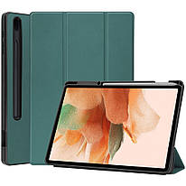 Чохол Galeo TPU Trifold with S-Pen Holder для Samsung Galaxy Tab S7 FE / S7+ / S8+ Dark Green