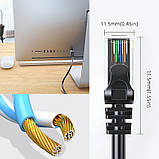 Патч-корд кабель 1 метр для інтернету Cat 6 RJ45 високошвидкісний Essager (GS-59223), фото 3