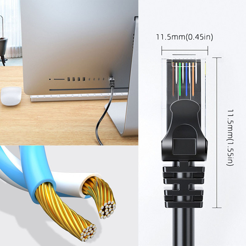 Патч корд кабель 5 метров для интернета Cat 6 RJ45 высокоскоростной ...