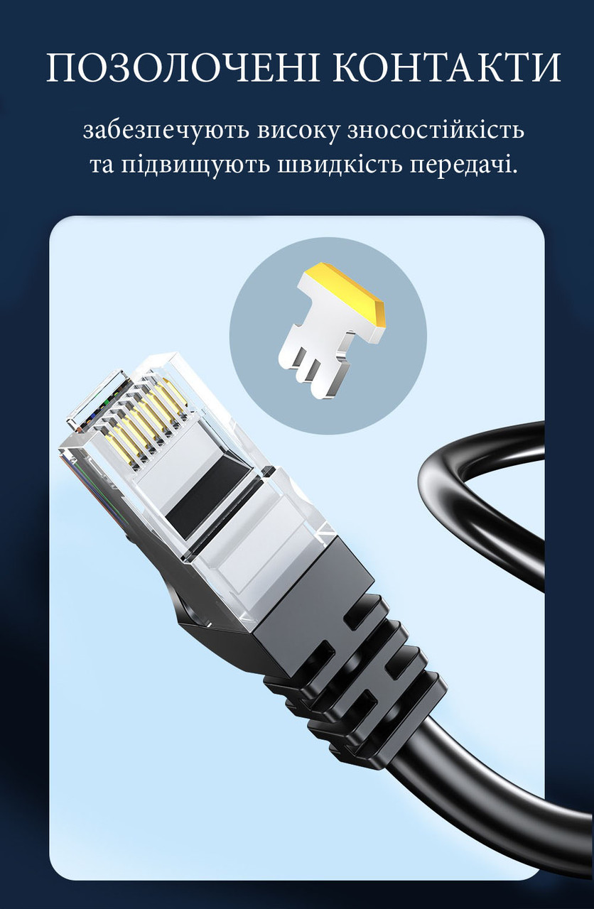 Патч корд кабель 5 метров для интернета Cat 6 RJ45 высокоскоростной ...