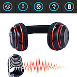 Бездротові навушники повнорозмірні/накладні з Bluetooth 5.0/FM/TF карта A6S червоні (GS-58611), фото 9