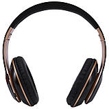 Бездротові навушники повнорозмірні/накладні з Bluetooth 5.0/FM/TF карта A6S коричневі (GS-58597), фото 4