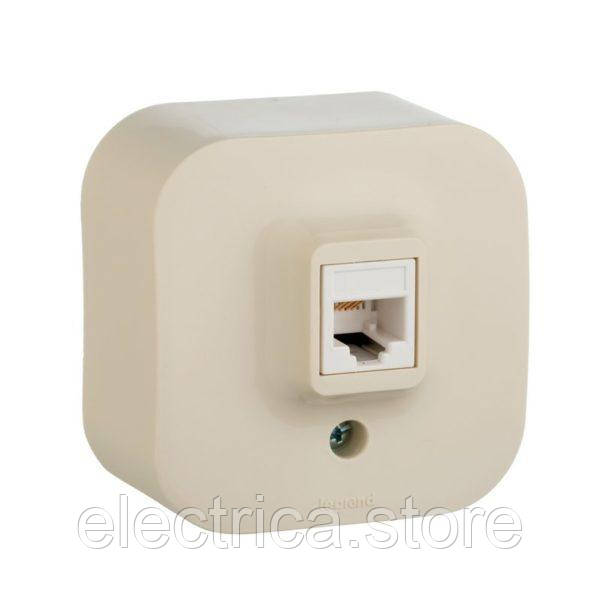 Forix Розетка комп'ютерна RJ45 кат 5е UTP слонова кістка 782454, фото 1