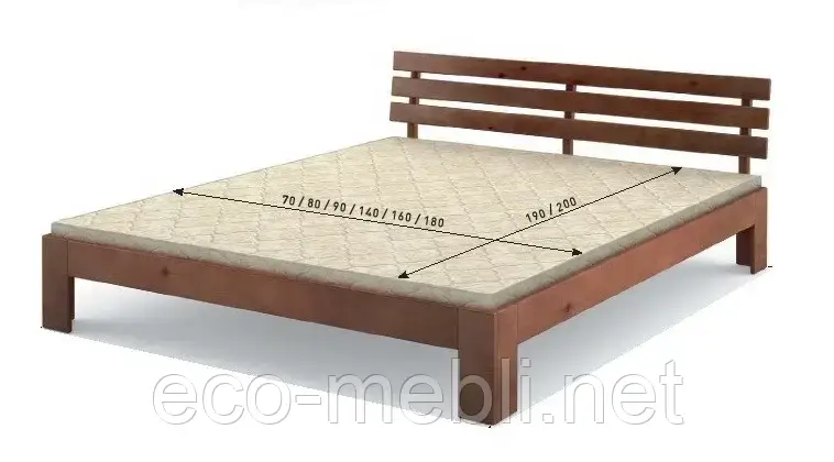 Односпальне ліжко Новара Сосна MebiGrand, фото 1