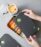 Ланчбокс з герметичною кришкою CROWN 1000 мл сірий (LB-30663), фото 6