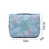 Дорожня косметичка/органайзер/несесер для косметики підвісна Travel Flamingo синя (TL-26924), фото 2