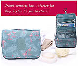 Дорожня косметичка/органайзер/несесер для косметики підвісна Travel Flamingo синя (TL-26924), фото 6
