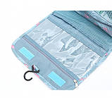 Дорожня косметичка/органайзер/несесер для косметики підвісна Travel Flamingo синя (TL-26924), фото 7