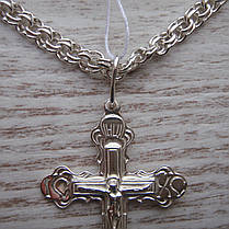 Срібний хрест з розп'яттям, фото 3