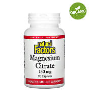 Natural Factors, Цитрат магния, 150 мг, 90 капсул