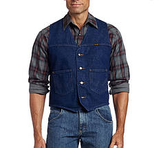 Джинсовий жилет Wrangler unlined denim vest, фото 6