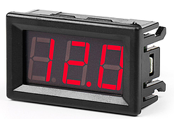 Вольтметр постійної напруги 5~120В у корпусі Червоний