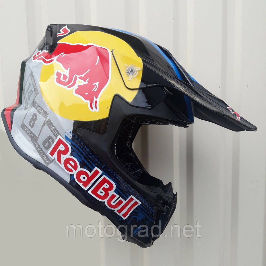 Кросовий мото шолом ендуро Red Bull KTM розмір L + окуляри в подарунок, фото 1