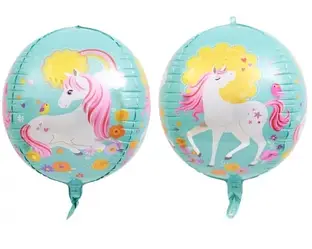 Фольгована куля-сфера "Єдинороги" 18 '