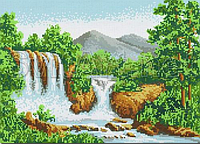 Схема для вышивки бисером Горный водопад Цена указана без бисера