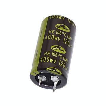 Конденсатор електрол. snap-in 120мкФ 400В Samwha 105* HE 22*40