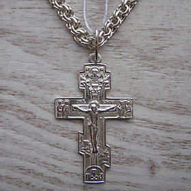 Срібний хрестик з розп'яттям, 3 грами