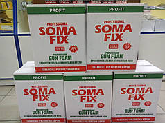 Професійна монтажна піна монтажна SOMA FIX profit 65 lt, 800 мл під пістолет плюс подарунок 6 анкерних на балон
