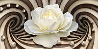 Фотообои Белая роза с абстракцией 2х2м