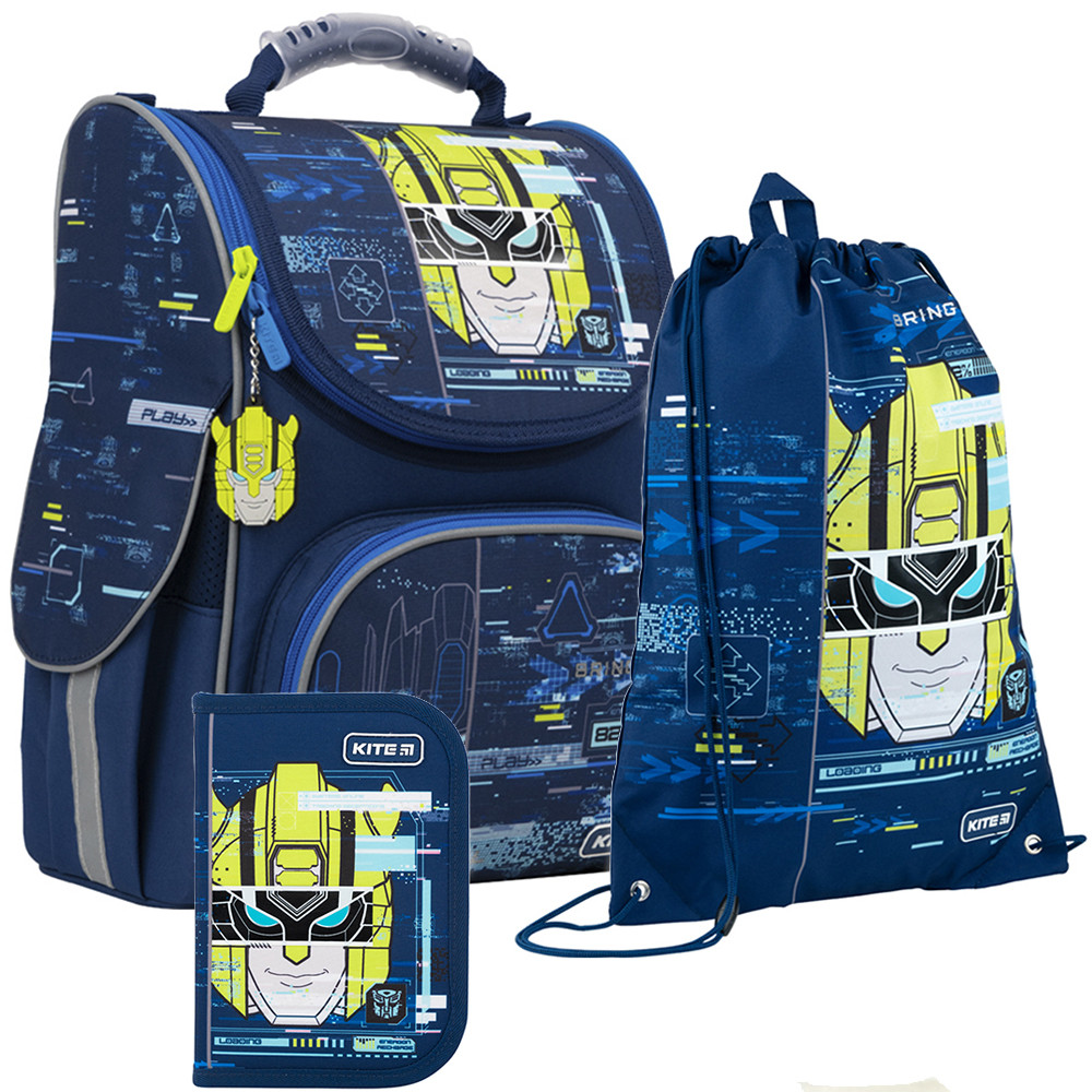 Шкільний набір Kite Education Transformers Рюкзак + Пенал + Сумка для взуття SET_TF22-501S