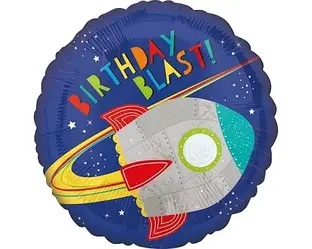 Фольгована куля Коло "Ракета. Birthday Blast"