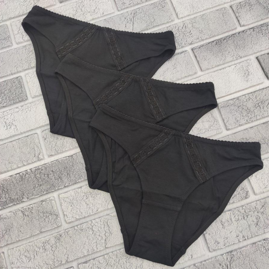 Труси сліпи жіночі WANDA, р36, однотонно-чорні, 20027452, фото 1