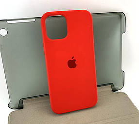 Чехол на iPhone 12, iPhone 12 Pro накладка бампер Silicone Case червоний оригінал
