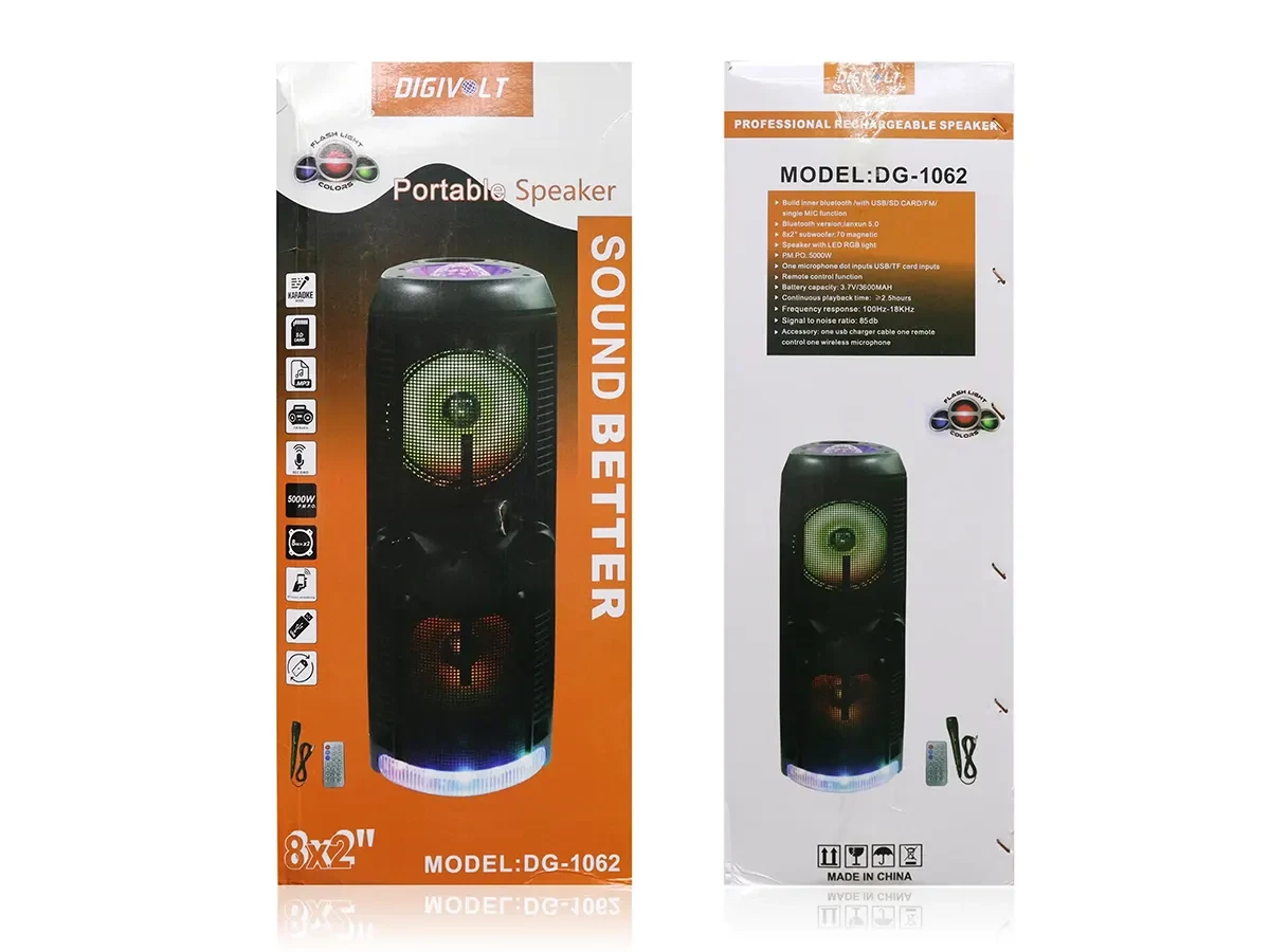 Колонка музична портативна Bluetooth DG-1062 4шт 8906
