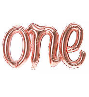 Воздушные шары "One", размер - 107*50 см, цвет - розовое золото