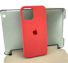 Чехол на iPhone 12, iPhone 12 Pro накладка бампер Silicone Case темно-червоний оригінал