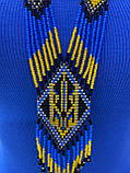 Народна прикраса Гердан намисто українське патріотичне з бісеру ручної роботи 43 *4 см, фото 2