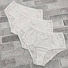 Труси жіночі ретро PIN-UP м291 розмір S з мереживом завищена талія білі 20027490, фото 2