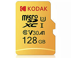 MicroSD Карта пам' яті Kodak UHS-L V30 A1 128GbClass 10